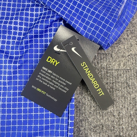 Nike Dri-Fit Standard Fit Mens Short Sleeve Golf Polo Shirt Size XL Blue - Picture 3 of 9